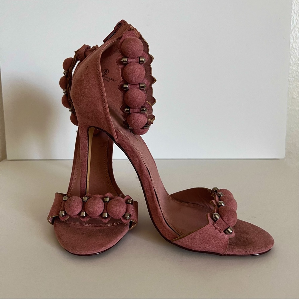 Pink Miss Lola Heel Sandals. Size 8 Lightly Worn